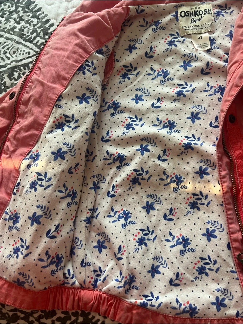 OshKosh jacket plus 3 dresses in different sizes bundle